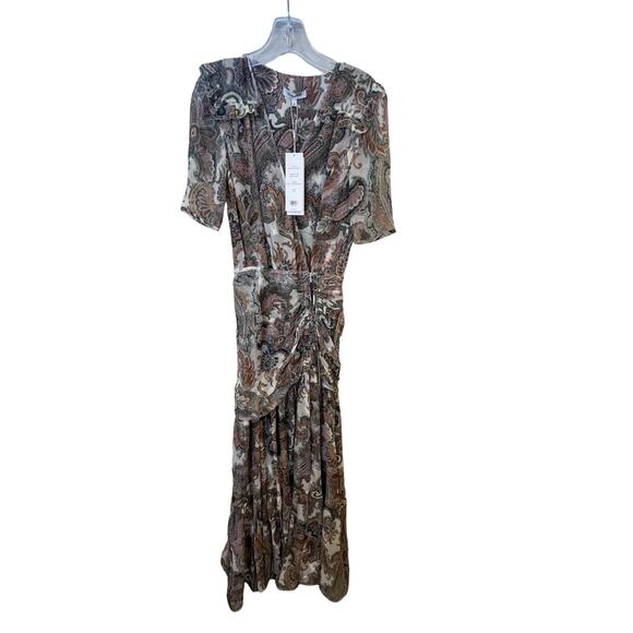 Veronica beard fall floral midi dress -00 - Picture 1 of 5